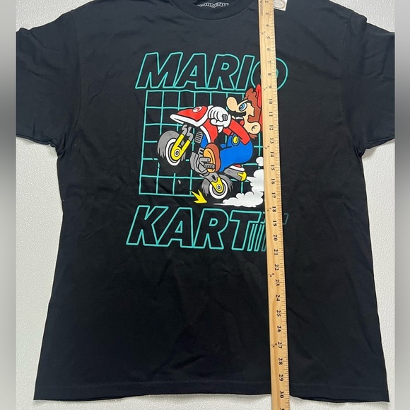 Mario Kart Motorcycle Grid T-Shirt Black Size XL NWT - Picture 5 of 8